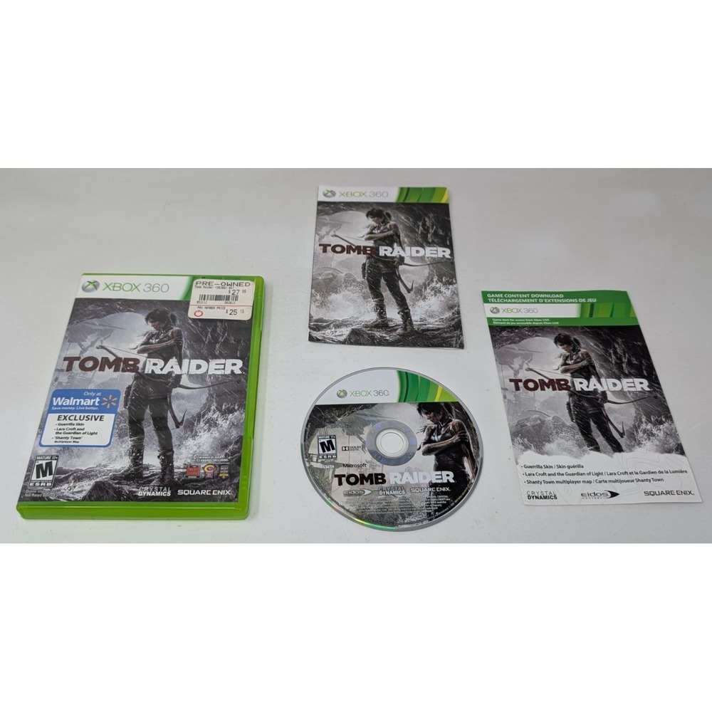 Tomb Raider Xbox 360 2013 Complete CIB Tested Walmart Exclusive Variant